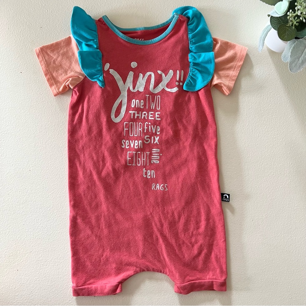 Rags Short Sleeve Short Ruffle Rag Romper 'Jinx'